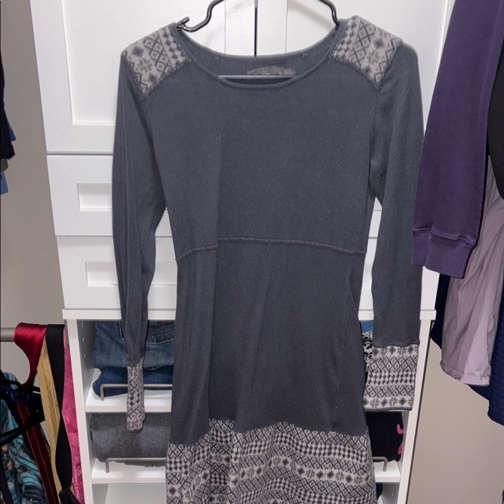 Gray Patterned Women's Dress